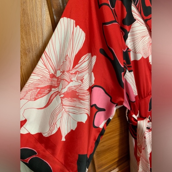 NWOT Zara Floral Kimono Maxi Dress, Medium - Picture 5 of 13